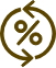 Revolving circle with percentage icon